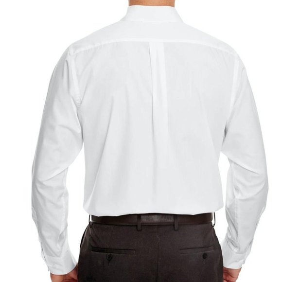White Performance Poplin Men's Collard Long Sleeve *New Item* - Picture 2 of 3